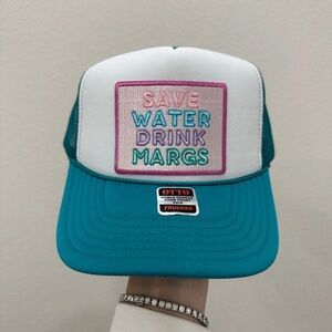 OTTO Teal and White Cap with Embroidery